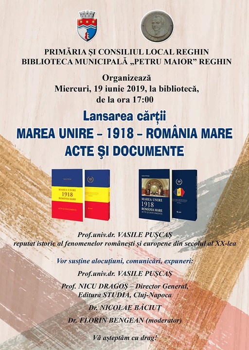 Lansare de carte - Marea Unire-1918-România Mare. Acte și documente